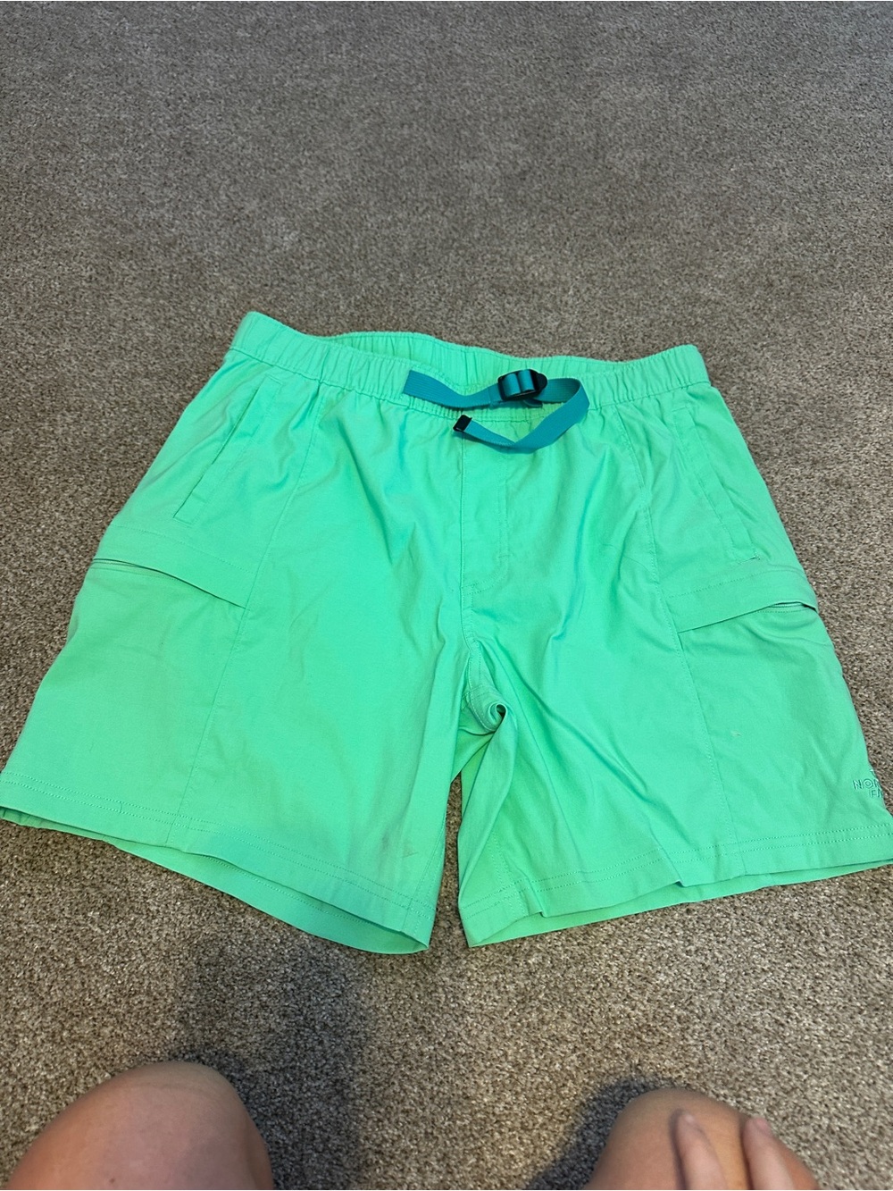 The North Face Mint Green Athletic Elastic Waist Shorts